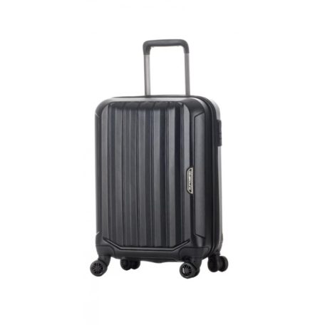 Aqua kis méretű fekete bőrönd, 52cmx38cmx24cm-keményfalú