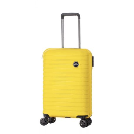 Vanille kis méretű sárga bőrönd, 52cmx38cmx22cm-keményfalú