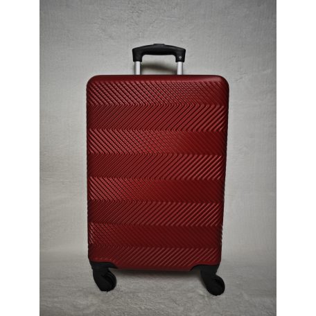 Power Közepes méretű bordó bőrönd, 67cmx43cmx25cm keményfalú