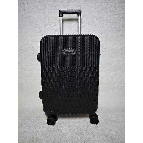 Fancy fekete keményfalú bőrönd  75cmx51cmx29cm-nagy méretű bőrönd