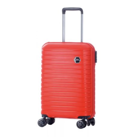 Vanille kis méretű piros bőrönd, 52cmx38cmx22cm-keményfalú