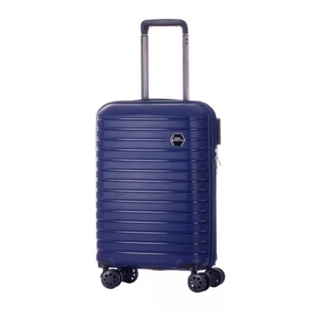 Vanille közepes méretű kék bőrönd, 62cmx45cmx26cm-keményfalú
