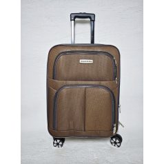 Zhosy közepes méretű mokka bőrönd 62x40x24cm