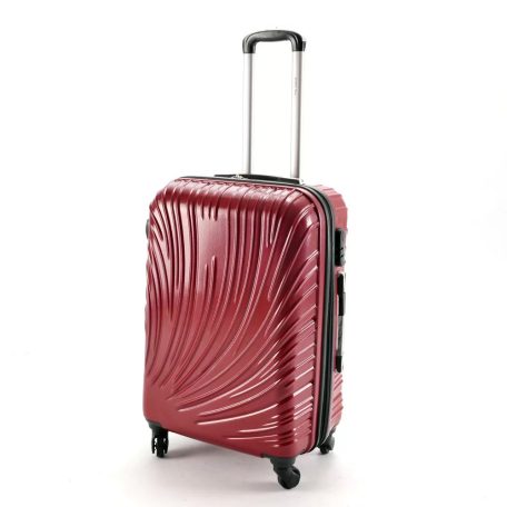 Bordó keményfalú bőrönd 77cmx51cmx30cm-nagy méretű
