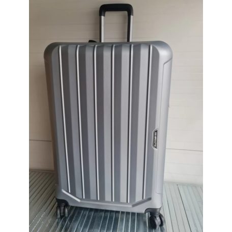 Aqua közepes méretű ezüst bőrönd, 62cmx45cmx28cm-keményfalú