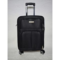 Zhosy közepes méretű fekete bőrönd 62x40x24cm