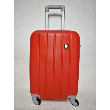 Vinci nagy méretű piros bőrönd, 74cmx48cmx29cm keményfalú