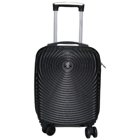 New Love fekete keményfalú bőrönd 56cm x 36cm x 21cm-kis méretű bőrönd